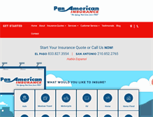 Tablet Screenshot of panamericaninsuranceelpaso.com